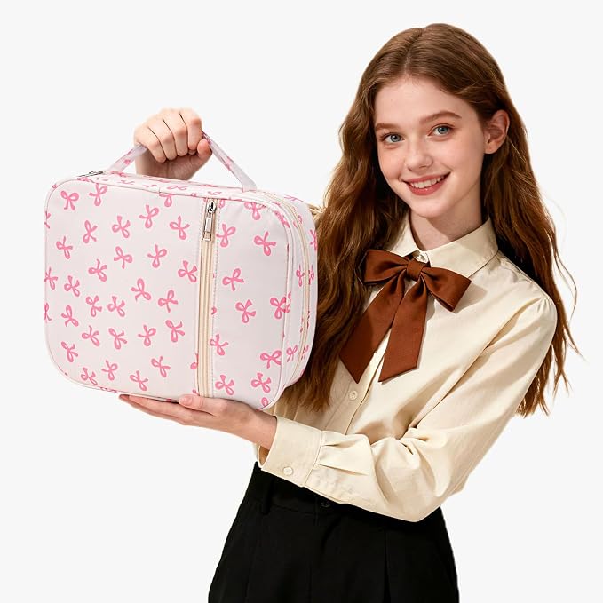 Floral Bible Cover Case for Women, Aesthetic Large Carrying Case, Quilted Bible Tote Bag Organizer Study Supplies