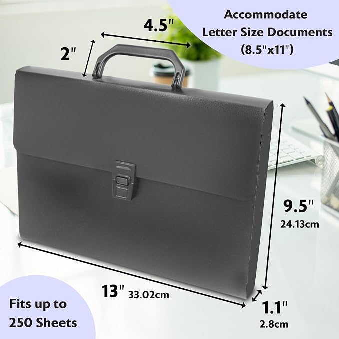 BAZIC 6-Pockets Letter Size Poly Expanding Case (3124-24P)