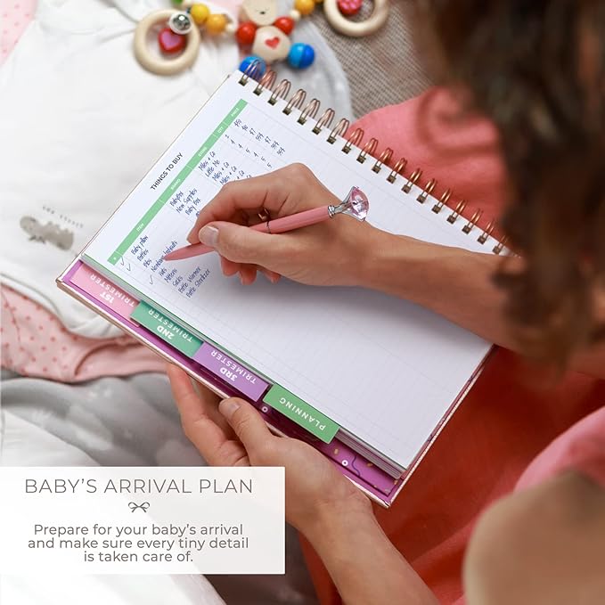 Clever Fox Pregnancy Journal & Memory Book - Pregnancy Planner & Notebook for Expecting Moms – Baby Keepsake, First Time Moms Gift (Rose Gold, 9" x 10.5")