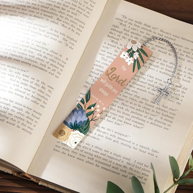 Christian Gifts Bible Bookmark, Religious Bible Verse Metal Bookmark, Inspirational Christian Bookmarks for Women, Her, Book Lovers, Friends, Coworker, Mother, Sister, Wife