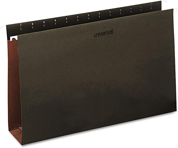 Universal 3-Inch Box Bottom Hanging Folders, Legal Size, Green, 25/BX (UNV14153)