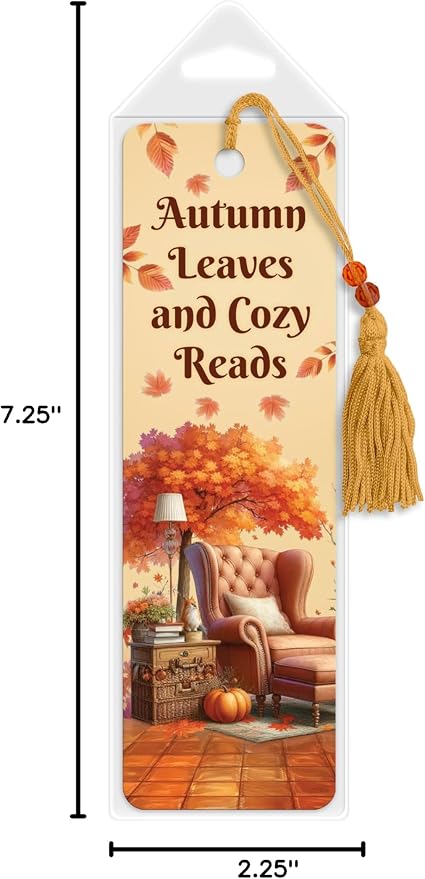 Autumn Leaves and Cozy Reads Premier Bookmarks