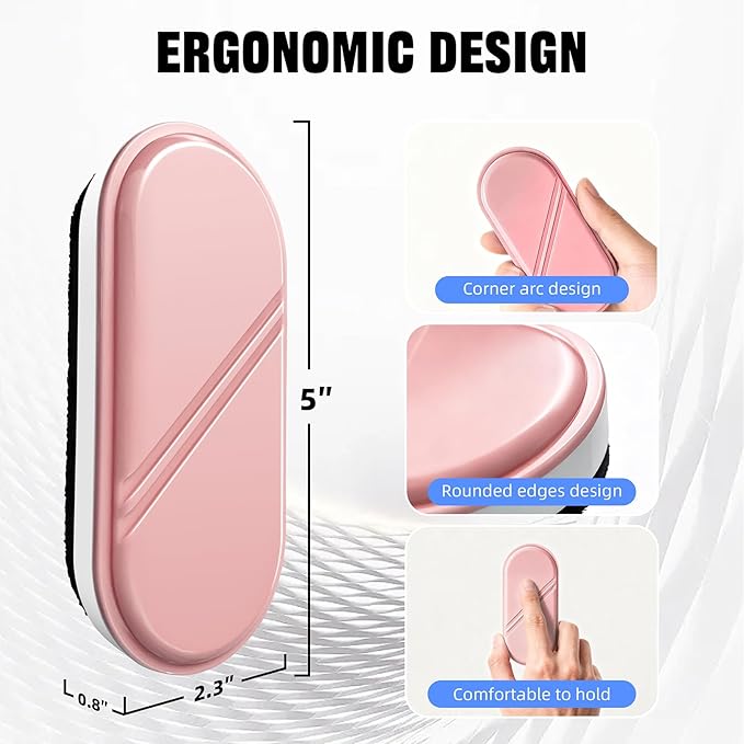 Dry Erase Eraser, Detachable Magnetic White Board Erasers - 4 Pack,Glass Board Glass Whiteboard Eraser for Office and School Supplies (Pink)