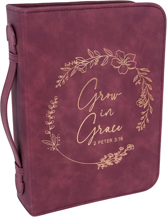 Bible Cover Case for Women - Minimalist Design Debossed Bible Case, Large Bible Covers for Women – Bible Accessories (BurgundyGold)