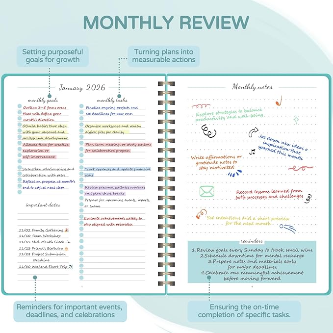 Monthly Planner 2026-2027, 2 Year Calendar 2026-2027 (Jan 2026 - Dec 2027), 7" x 10", 26-27 Monthly Calendar Planner, 24-Month Planning Book for Home School Office Supplies