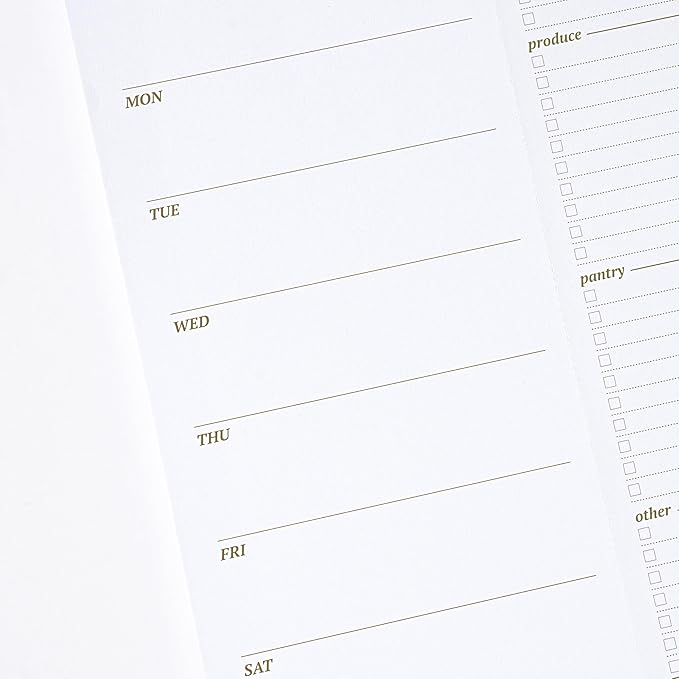 Weekly Meal Planner - Undated Magnetic Notepads with Grocery List, 7" x 9", 52 Weeks, Meal Planning Pad for Refrigerator Door with Tear-Off Shopping List, Food/Menu Organizer Notepad