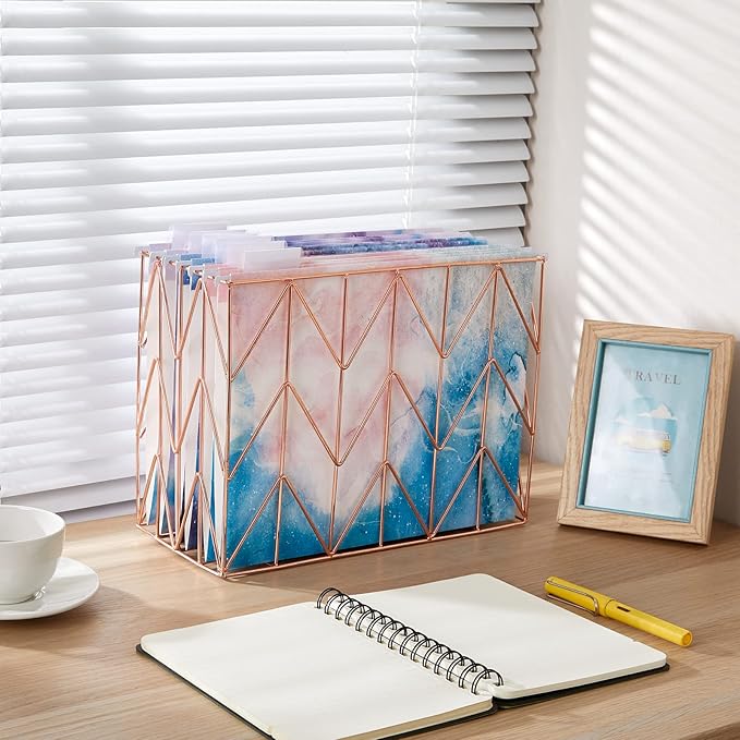 Y YOMA 18 Pack Decorative Hanging File Folders Letter Size Marble Cute Hanging Folder Pretty File Folder Organizer for Filing Cabinet Office Home with 1/5-Cut Adjustable Tabs, 3 Pink Nebula Design
