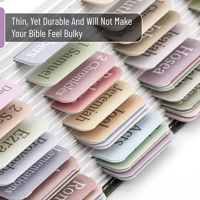 Mr. Pen- Bible Tabs, 75 Tabs, Minimal Morandi, Laminated Bible Tabs for Women and Men, Bible Tabs for Study Bible, Large Print Bible Index Tabs, Bible Book Tabs, Bible Labels Tabs, Mr. Pen Bible Tabs
