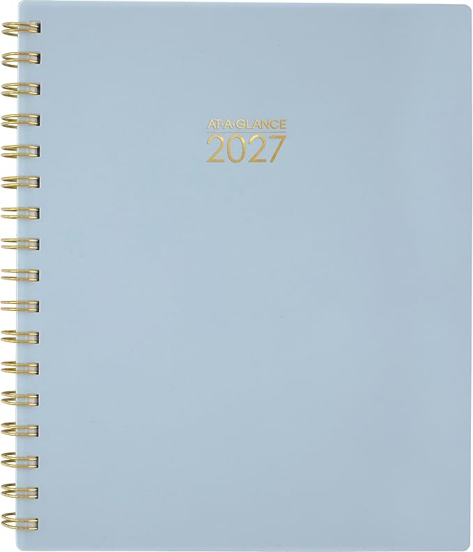 AT-A-GLANCE 2027 Planner, Weekly & Monthly, 13-Month Jan-Jan, 7" x 8.75", Harmony, Ice Blue (1099-805-38-27)