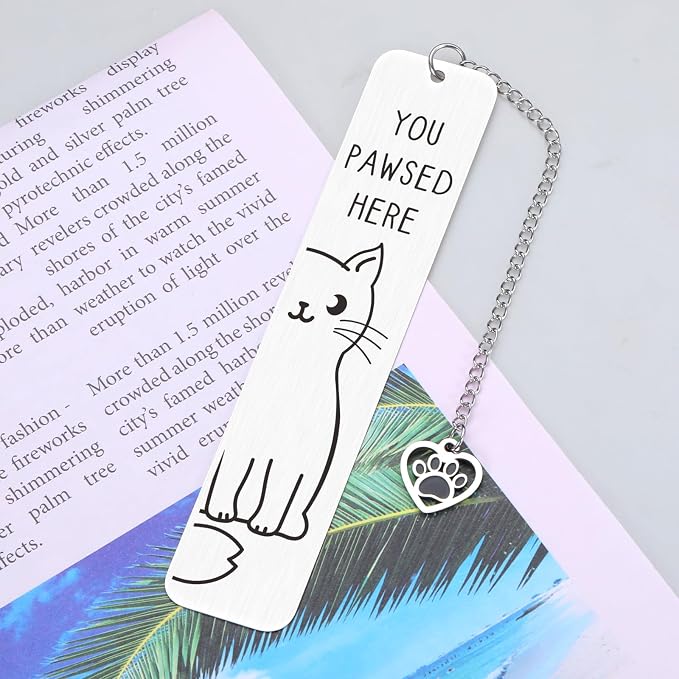Cat Book Marks, Cat Lover Gifts for Women Men, Fathers Day CAT Dad Gifts Cute CAT Bookmarks for Girls 10-12 Cats Gift for Girls Boys Friends Book Lovers Bookish Gift Book Marks for Reading Women Nerds