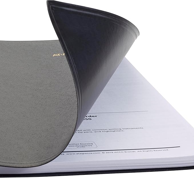 AT-A-GLANCE 2026 Appointment Book Planner, Daily, 8" x 11", Large, Two Person Group, Black (702220526)