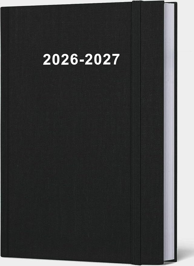 2026-2027 Planner - Weekly & Monthly Planner from July 2026 to June 2027, 5.8'' × 8.3'' Agenda 2026-27 with Inner Pocket, Elastic Band, Hard Cover, Perfect Daily Organizer, Black