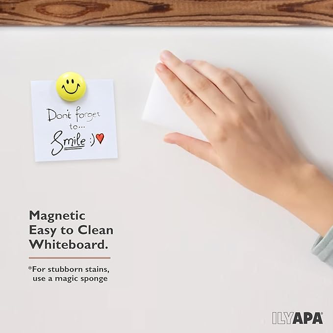 Ilyapa 2 in 1 A Frame Sign Holder and Whiteboard Sign - Dual Sided Magnetic Sandwich Board - Display for Businesses Outdoor - 28x41 - Barnwood Brown