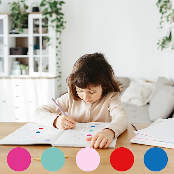 STARLIBOO Colored Dot Stickers, 1 Inch Pink Circle Color Code Label, Waterproof Garage Sale Stickers, Yard Sale Price Labels (2 Rolls, 1000Pcs)