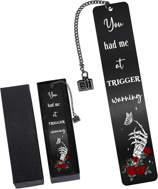 Dark Romance Metal Bookmark, Gothic Book Marks with Roses Design, Spicy Smut Page Marker Clips for Book Lovers, Dark Romance Merch Bookish Gifts for Reading Women Birthday Christmas