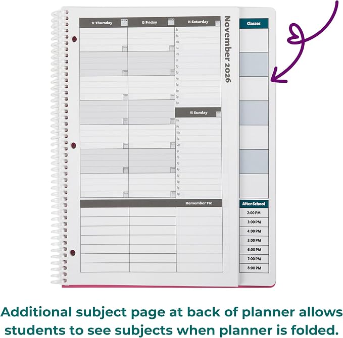 Order Out Of Chaos Academic Planner 2026-2027, Daily Weekly Monthly School Calendar, student planner 2026-2027, 8.5 x 11 Homework Organizer, july 2026-june 2027 Teal Blue School Agenda Book