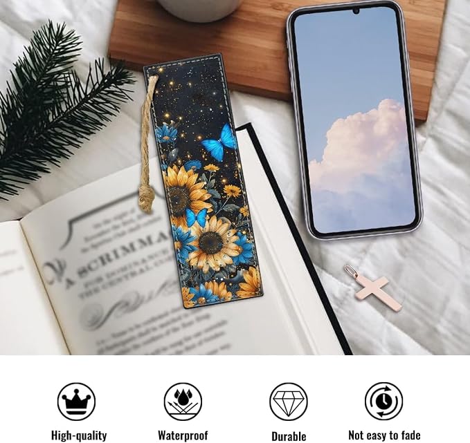 Butterfly Sunflower Bookmark Set of 2 for Bibles Personalized Bookmark for Book Lovers Bookmarks for Reading Lovers Increase Reading Interest
