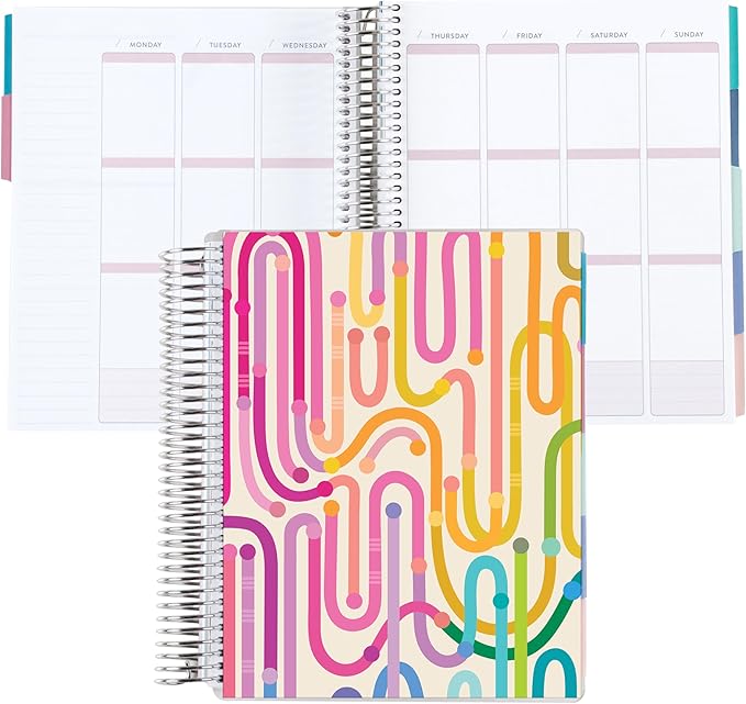 Amazon Exclusive Coiled Undated LifePlanner - Journey classic cover, platinum coil