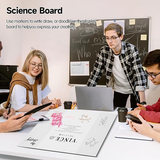 EARTHSON 8 Pack Trifold Presentation Board, 24" x 16" Portable Poster Board, White Corrugated Display Board for School, Business Projects, Event Displays, Science Fairs