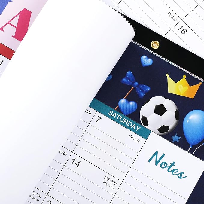 Desk Calendar 2026-2027 - Calendar 2026-2027 from July 2026 to December 2027, 12" x 17", 18 Monthly Desk Calendar with Protector Corner- Holiday Design