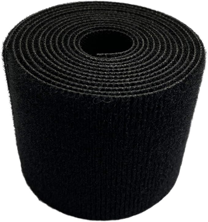 T.R.U. Nylon Double Sided Hook and Loop Cable Fastening Tape. (2 in. X 10 Ft, Black)