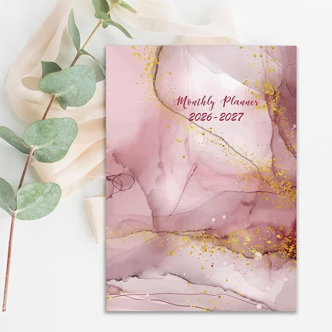 2026-2027 Monthly Planner - 18 Months Calendar from July 2026 - December 2027, Monthly Planner 2026-2027 Easy to Organize Your Daily Life, 7" x 10", Pink