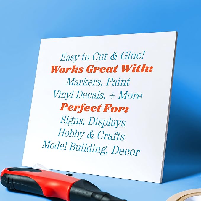 Flipside Products 11" x 14" Fade-Line White Poster Foam Board 3/16'' Thick, 1/2" Subtle Grid Lines for Alignment & Visual Layouts, Arts, and Crafts, Pack of 10