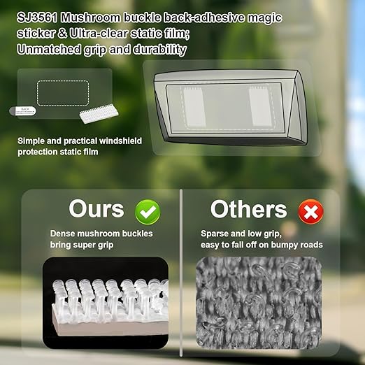 Gosknor EZ Pass/IPass/IZoom/SunPass Toll Tape, Including 16pcs Dual-Lock Adhesive Strips (8 Sets) & 4pcs Static Films Easy to Install & Swap Transponder Mounting Tag Peel and Stick Kit