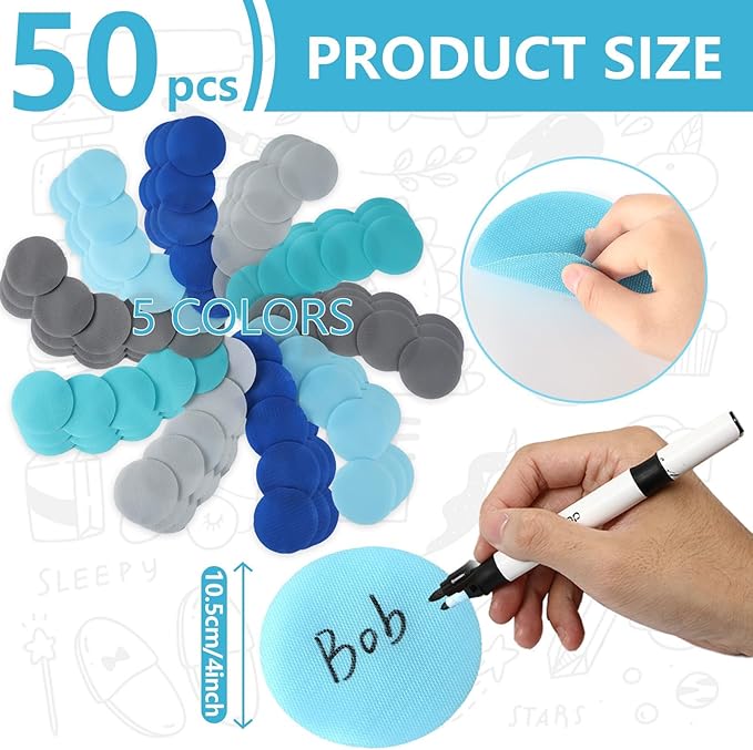 50 pcs Spot Markers Carpet Floor Spots Markers 5 Colors (Includes Blue) for Classroom Decoration, for Flexible Carpet Dots for School Supplies for Elementary School Preschool Kindergarten Teacher