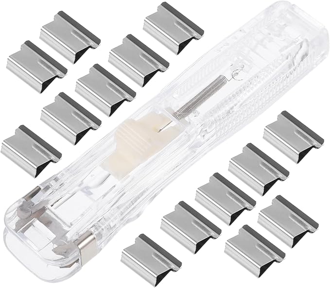 Operitacx 5sets Refillable Paper Stapler Clips No- Binding Push Clip Dispenser for Office Supplies for Document Organization and Paper Management