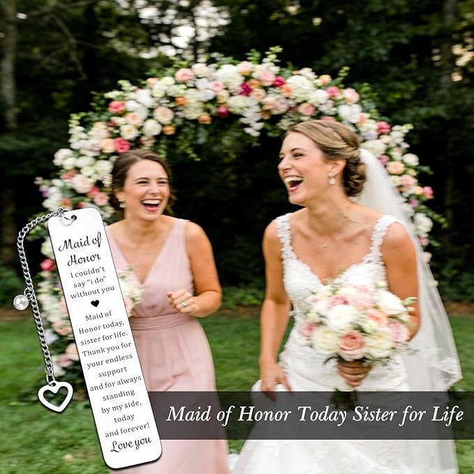 Maid of Honor Gifts Bookmark, Bridesmaid Gift from Bride, Maid of Honor Proposal Gifts, Bridesmaid Proposal Gift, Bridal Shower Bachelorette Party Wedding Present for Maids of Honors Bridesmaids