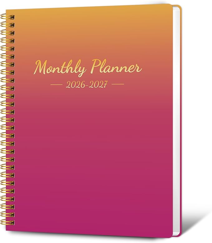 Monthly Planner 2026-2027, 2026 Calendar 24 Months Planner, 7.4"x9.4", JAN 2026 - DEC 2027, Personal Organizer with Monthly Goals, To-Do List, Habit Tracker, 24 Monthes for School Office Home Planning