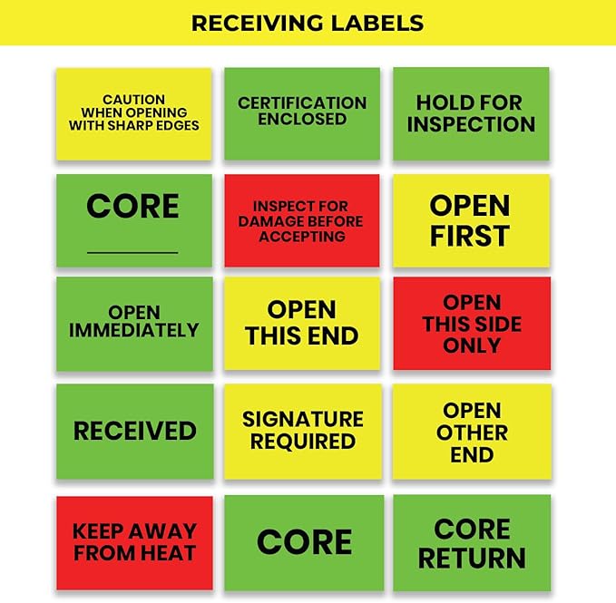 StickerJet Keep Away from Heat – Warehouse Receiving Labels – 3"x5" Rectangle Labels – 500 Qty/Roll – Paper, Easy Peel and Stick, Strong Adhesive, No Residue, Made in USA