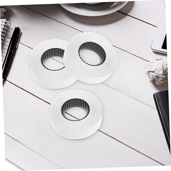 10rolls White Price Tag Paper Roll for Pricemarker Labeler Retail Pricing Guns Sticker Labels