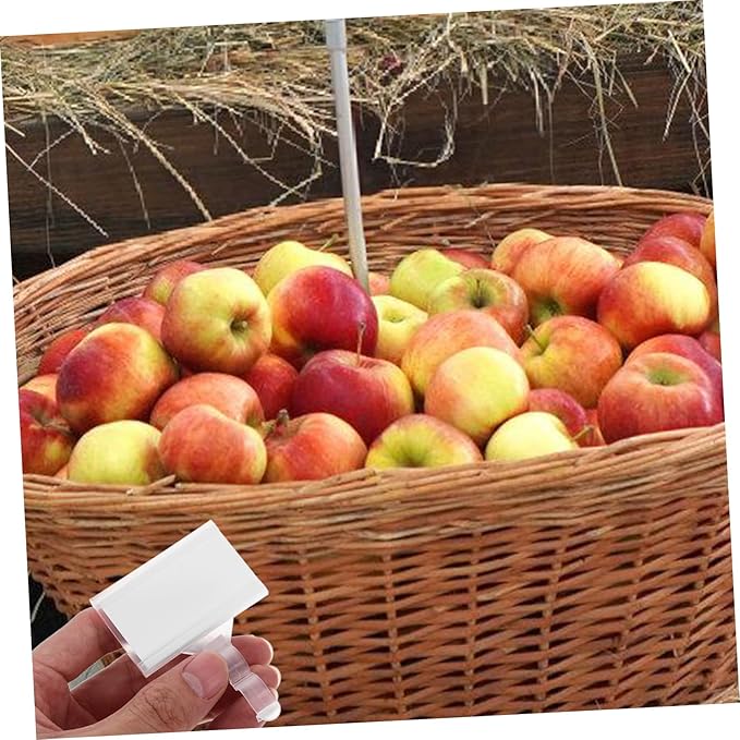 GLEAVI 60pcs Plastic Hook-style Price Tag Holders for Retail Shelving Easy to Install Label Holders for Supermarkets and Stores and Versatile Card Displays