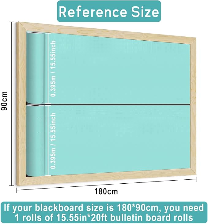 Calming Blue Bulletin Board Roll Reusable Waterproof Erasable Wrinkle Resistant Background Poster Non-Woven Fabric Bulletin Board Roll for Spring Easter Classroom Decor Wrap Paper Craft 15.55" x20ft