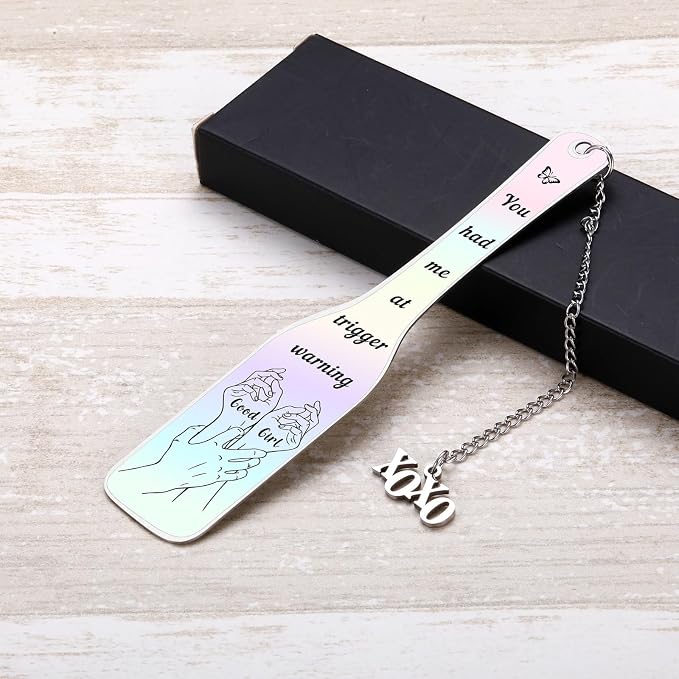 Spicy Book Lover Gifts for Readers Bookworm Booknerd Darck Romance Bookmarks, Funny Bookmarks for Reading Women, Bookish Book Accessories Good Girl Bookmark, Book Lover Valentines Gifts for Teen Girls