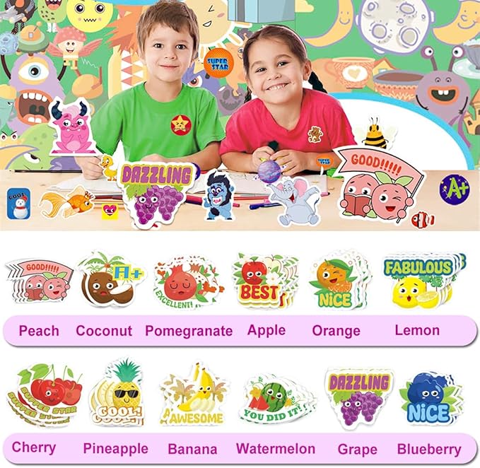 120 Pcs Scratch and Sniff Reward Stickers, Scented & Flavored Motivational Incentive Stickers for Teachers Chart School Supplies, Students, Kids, Teens Classroom Behavior Reward, DIY Craft, 12 Designs