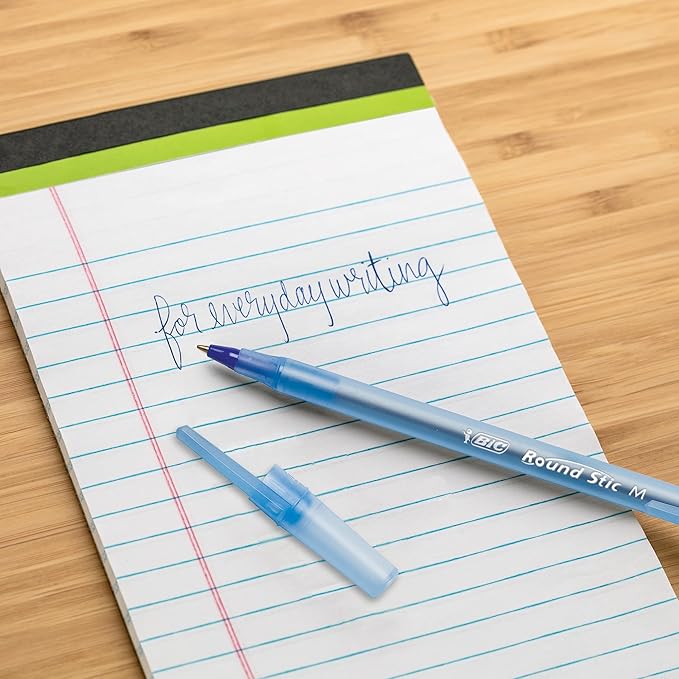 BIC Round Stic Xtra Life Ballpoint Pen with 1.0 mm Medium Point and Consistent Ink Flow, 60-Count in Blue Ink