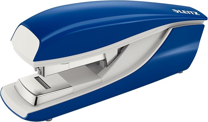 Leitz Stapler, 40 Sheet Capacity, Ergonomic Metal Body, Includes Staples, Flat Clinch, NeXXt Range, 55230035 - Blue