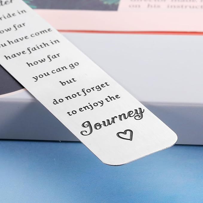 Enbloceclat Daughter Gift from Mom Inspirational Back to School Off to College Bookmark Gift for Teen Girls Kids Birthday Keepsake for Women Stepdaughter Graduation Gifts for Daughter Book Lover