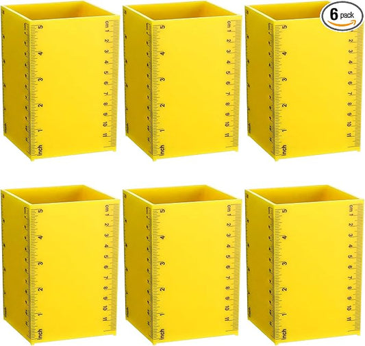 6 Pcs Ruler Classroom Decor Classroom Magnetic Storage Boxes Magnetic Storage Containers Plastics Pen Holder for Refrigerator Whiteboard Home Office School Organizer Supply