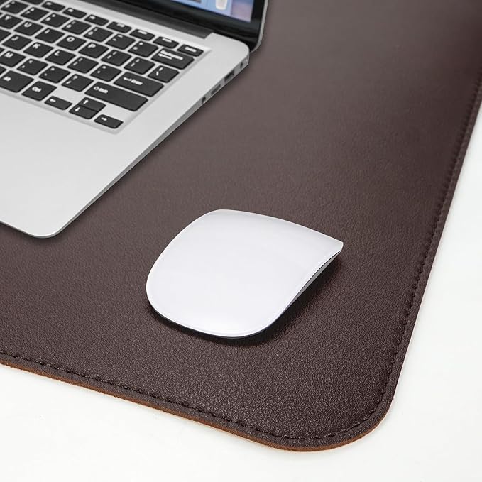 AFIING Cork Desk Mat 55" x 17", Dual-Sided Natural Cork & PU Leather Desk Pad, Non-Slip Waterproof Large Mouse Pad for Office, Home & Gaming (Coffee)