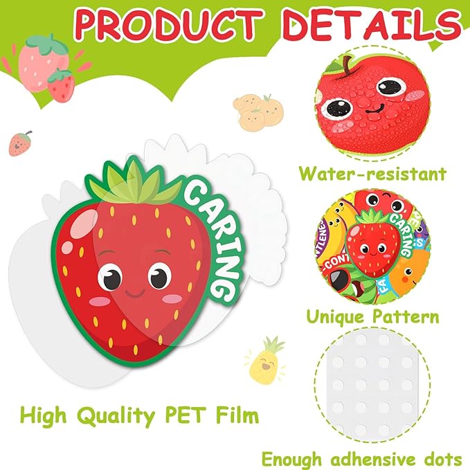 60Pcs Fruit of The Spirit Christian Bulletin Board Set VBS Vacation Bible Religious Accents Cutouts Sunday School Christian Kids Classroom Wall Art Decor Back to School Teacher Supplies