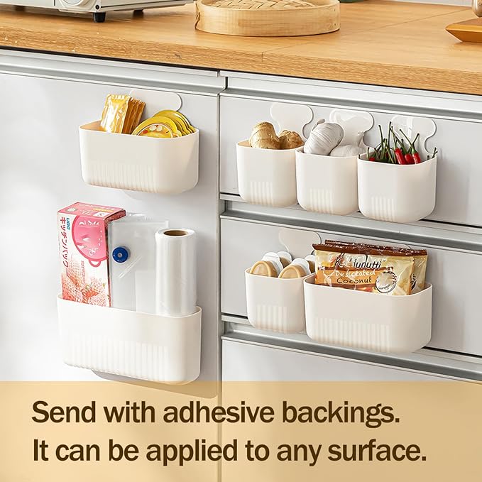 Magnetic Cup Storage Holder for Fridge, Locker Magnetic Organizer Bin Basket for Pen,Mail,Card,Laundry,Board,Middle Size,White