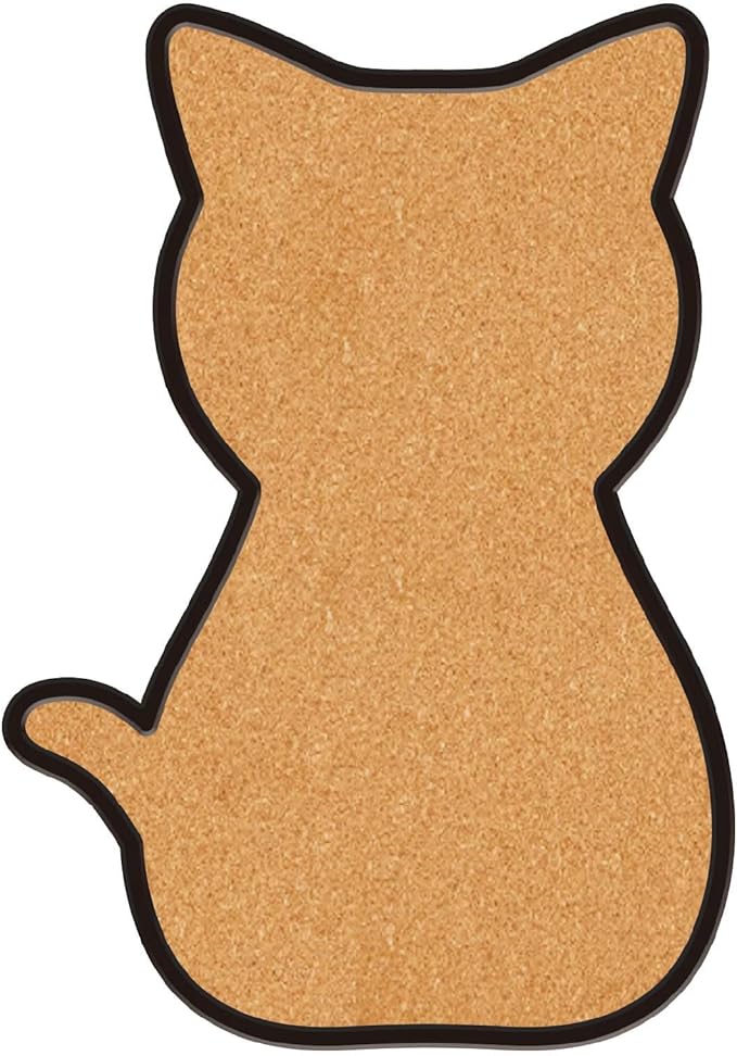 CRASPIRE Cat Pin Cork Board 11.8x8.26In Framed Bulletin Display Badge Wooden Saddle Brown Wall Mounted Memory Memo Brooch Lapel Pin Holder Storage for Home Office School Classroom Wedding Decoration