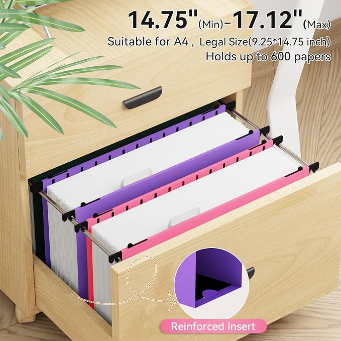 Ansook Legal Size Hanging File Folders, Expandable 3 Inch Legal Szie File Folders with 1/5-Cut Tabs, 12 Pack Plastic File Folders Hanging Organizers for Filing Cabinet, Bulky Files & Medical Charts