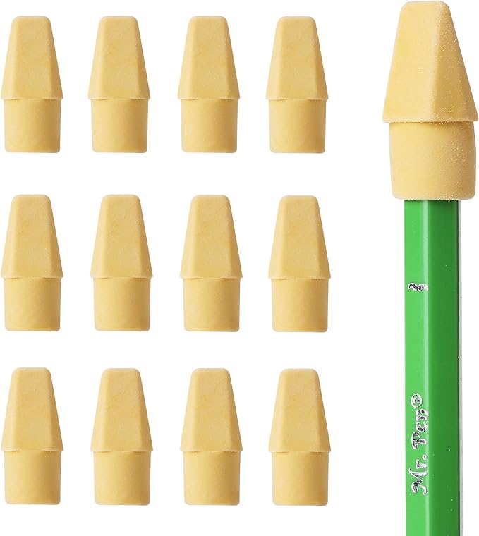 Mr. Pen- Pencil Eraser Toppers, 120 Pack, Yellow, Cap Erasers, Pencil Top Erasers, Eraser Caps, Tops for Pencils