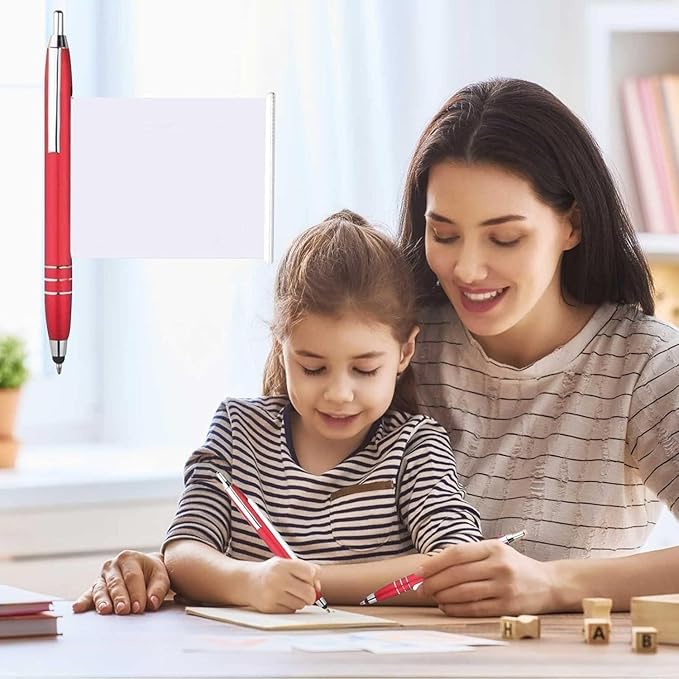 2Pcs Red Pen With Cheat Sheet,Retractable Paper Ball Point Pens, Writing and Correction Supplies, For School Office Color Ballpoint Pens with Paper Scroll Inside