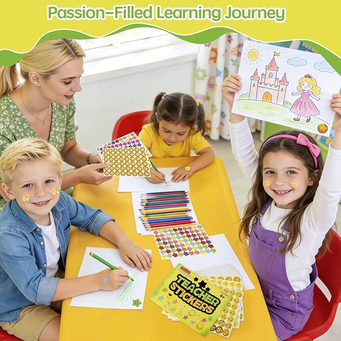 Reward Stickers for Kids Classroom - 4880 Teacher Stickers for Classroom Reward, Motivational for Students (Teacher Stickers)